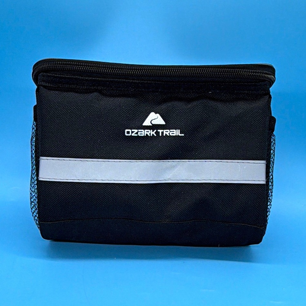 Ozark Trail Bike Handlebar Bag Cooler Bicycle Front Basket Phone Holder Black